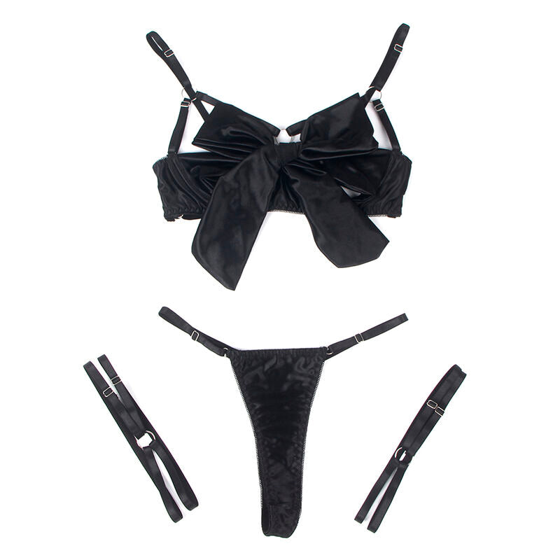 Comprar SUBBLIME Set Sujetador Con Lazo Negro Ajustable S M – Lencería Elegante Para Comodidad Y Estilo-Noxtic