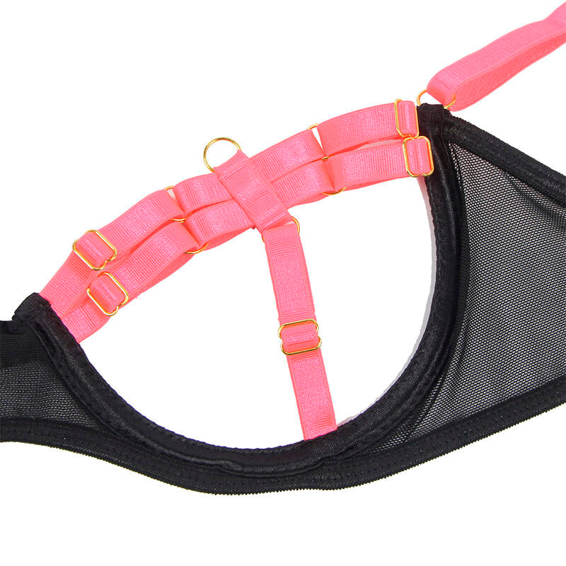 Comprar SUBBLIME Conjunto Lencería Rosa Fluorescente L/XL – Diseño Atractivo Con Detalles Elegantes-Noxtic