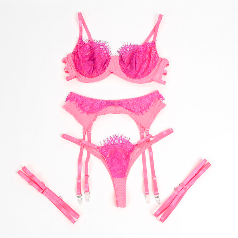 Comprar SUBBLIME Conjunto Sujetador Con Encaje Rosa Y Morado L XL – Diseño Elegante Con Comodidad Sensorial-Noxtic