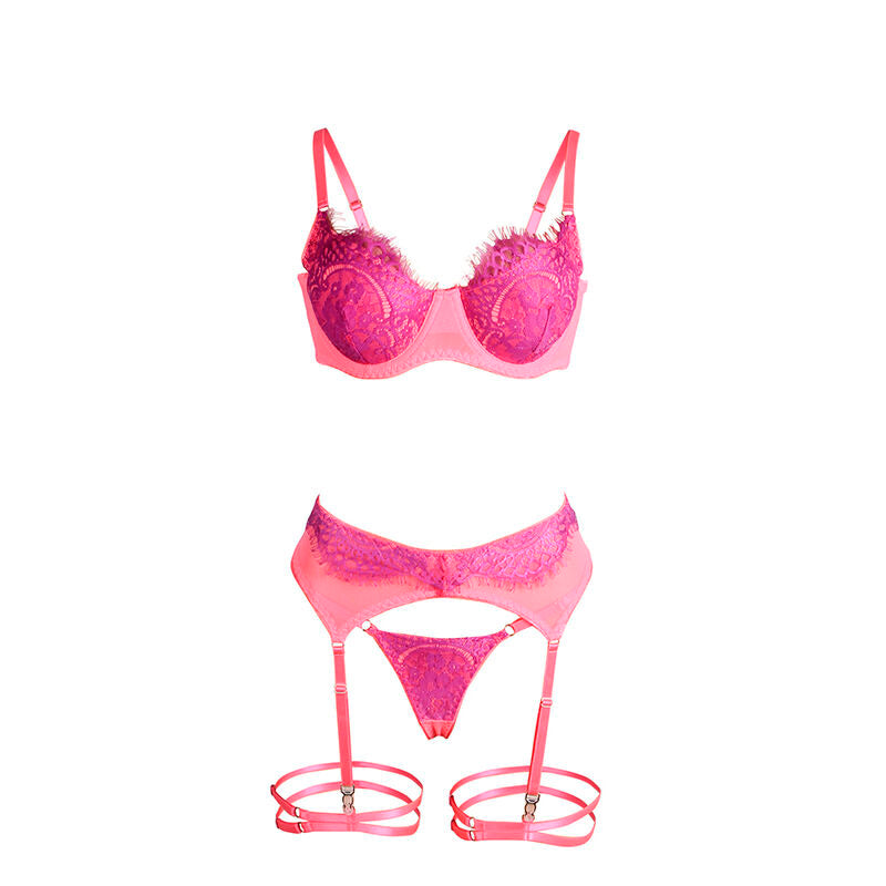 Comprar SUBBLIME Conjunto Sujetador Con Encaje Rosa Y Morado L XL – Diseño Elegante Con Comodidad Sensorial-Noxtic