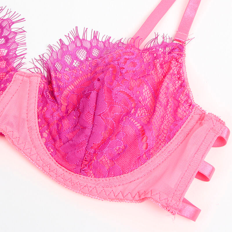 Comprar SUBBLIME Conjunto Sujetador Con Encaje Rosa Y Morado L XL – Diseño Elegante Con Comodidad Sensorial-Noxtic
