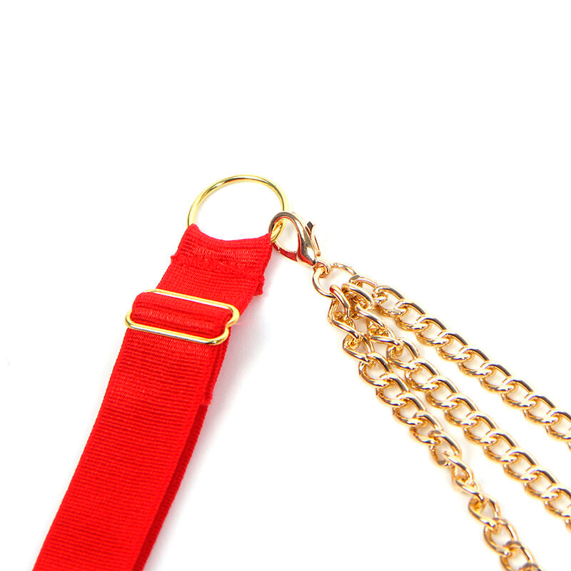 Comprar SUBBLIME Conjunto Sujetador Con Cadenas Y Corazón De Malla Rojo L/XL – Diseño Elegante Y Audaz Para Comodidad Diaria-Noxtic
