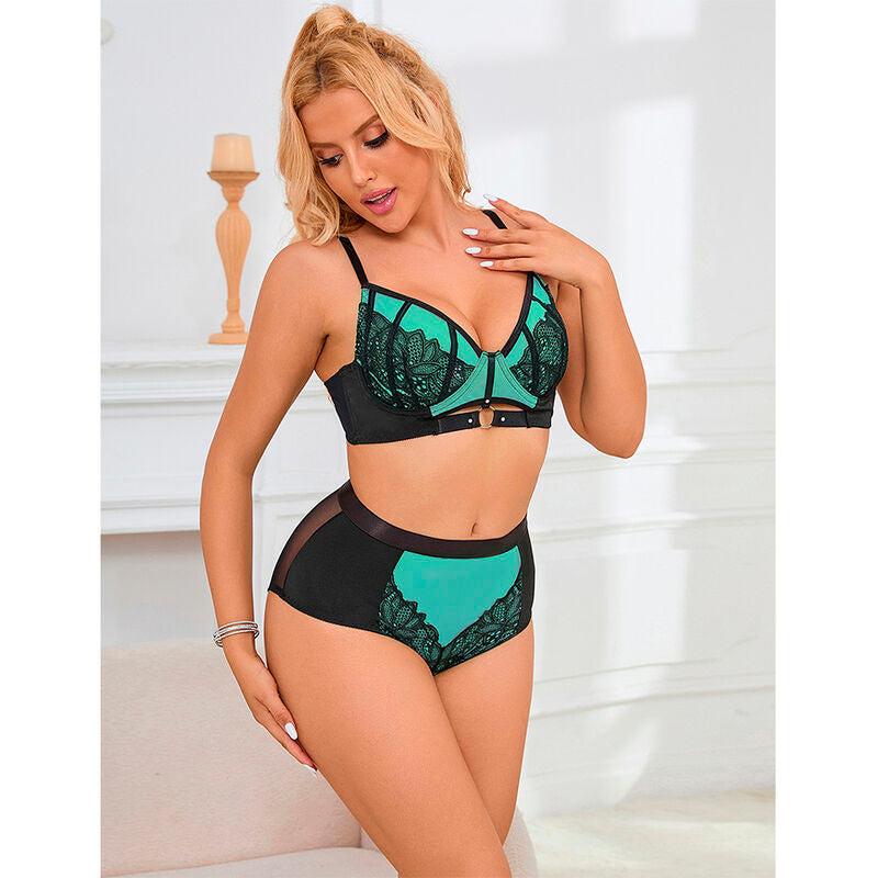 Comprar SUBBLIME Conjunto Sujetador Con Cremallera De Malla Verde L/XL – Elegancia Y Comodidad Para Tu Estilo-Noxtic