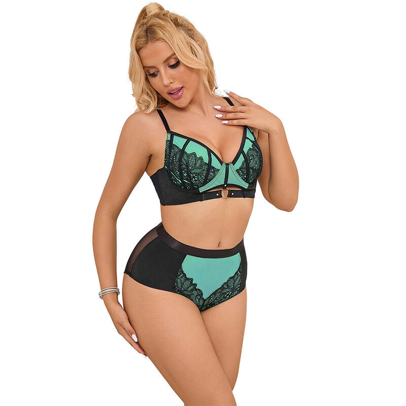 Comprar SUBBLIME Conjunto Sujetador Con Cremallera De Malla Verde L/XL – Elegancia Y Comodidad Para Tu Estilo-Noxtic