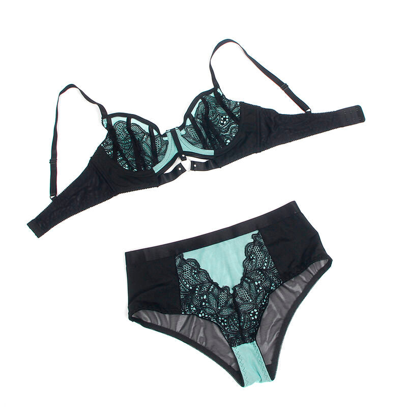 Comprar SUBBLIME Conjunto Sujetador Con Cremallera De Malla Verde S/M – Lencería Elegante Con Diseño Moderno y Sofisticado-Noxtic