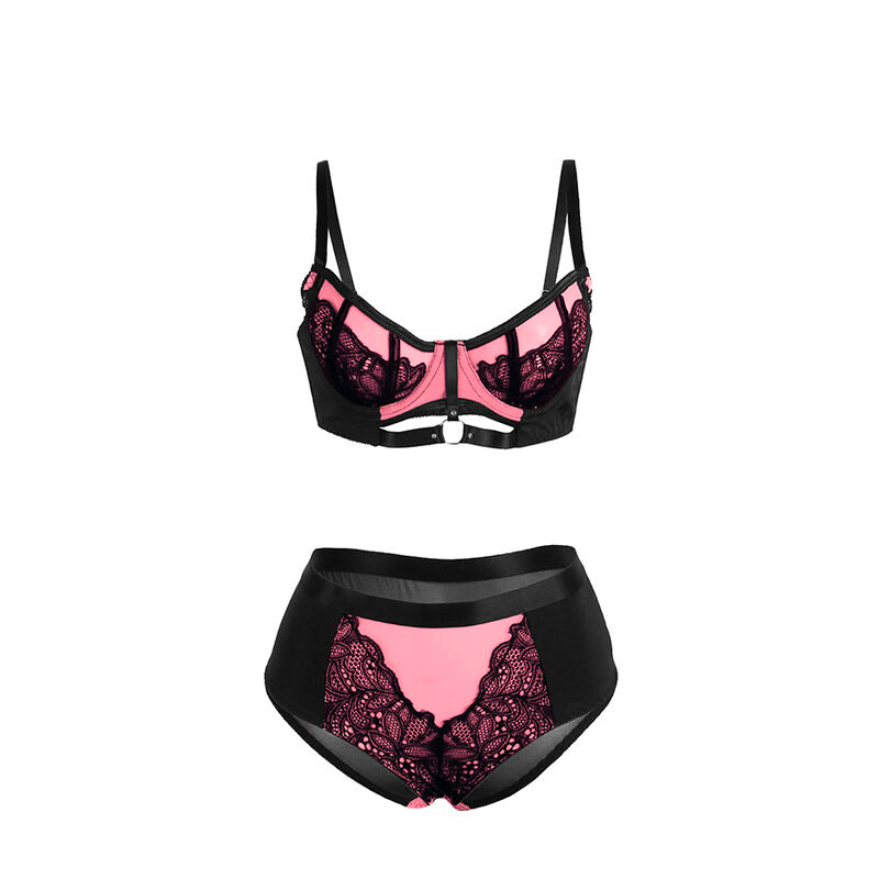 Comprar SUBBLIME Conjunto Sujetador Con Cremallera De Malla Rosa L/XL – Elegancia Y Comodidad En Lencería Moderna-Noxtic