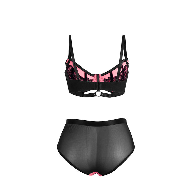 Comprar SUBBLIME Conjunto Sujetador Con Cremallera De Malla Rosa L/XL – Elegancia Y Comodidad En Lencería Moderna-Noxtic