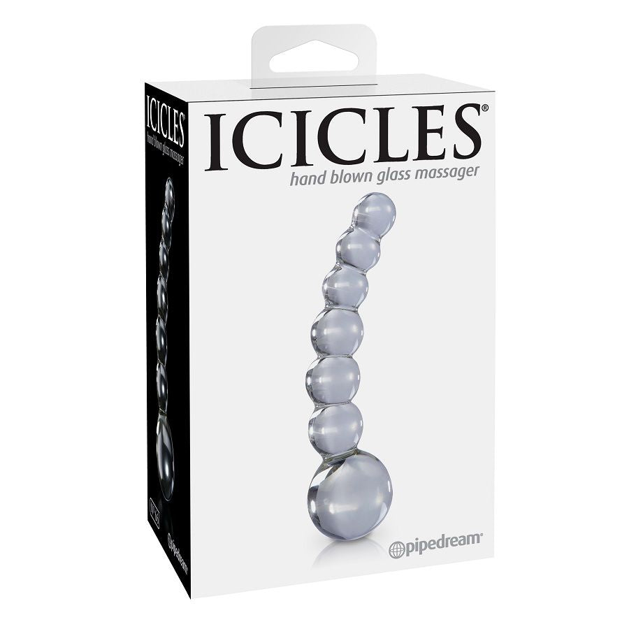 Comprar ICICLES N 66 Masajeador Transparente – Diseño De Cristal Con Textura Ergonómica Para Comodidad-Noxtic