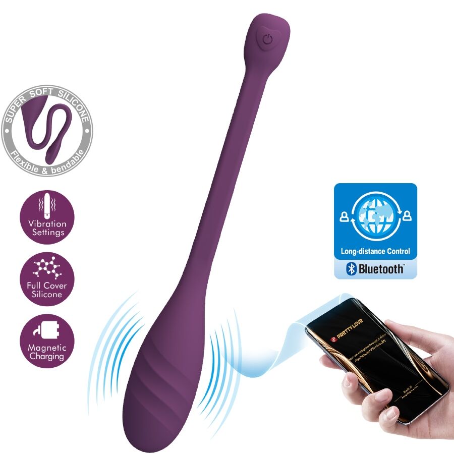 Comprar Pretty Love Leviathan Morado – Vibrador Recargable Con Control App Para Libertad Sensual-Noxtic