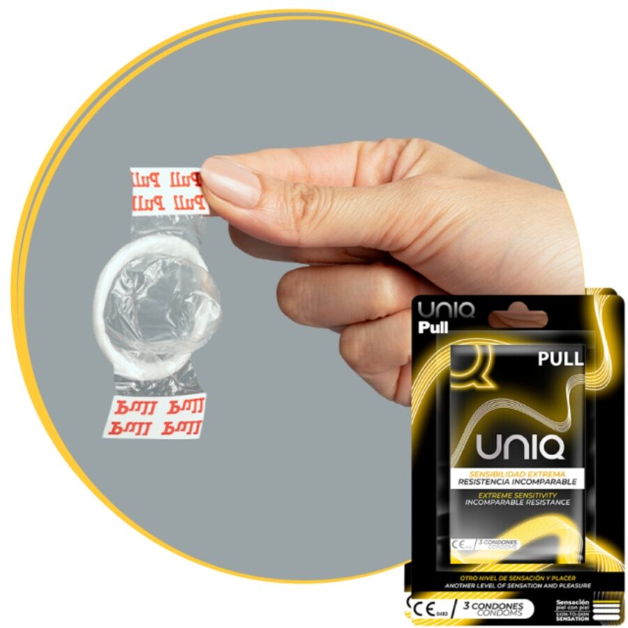 Comprar UNIQ Pull Preservativos Con Tiras Sin Látex – Experiencia De Bienestar Sexual Con Estilo-PRESERVATIVOS-Noxtic