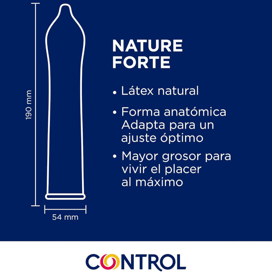CONTROL Adapta Forte Caja Preservativos 144 Unidades – Seguridad Y Placer Con Diseño Ergonómico