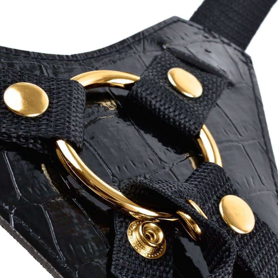 Comprar Fetish Fantasy Gold Arnés Diseño – Arnés Ajustable De PVC Y Látex Para Comodidad Personalizada-Noxtic