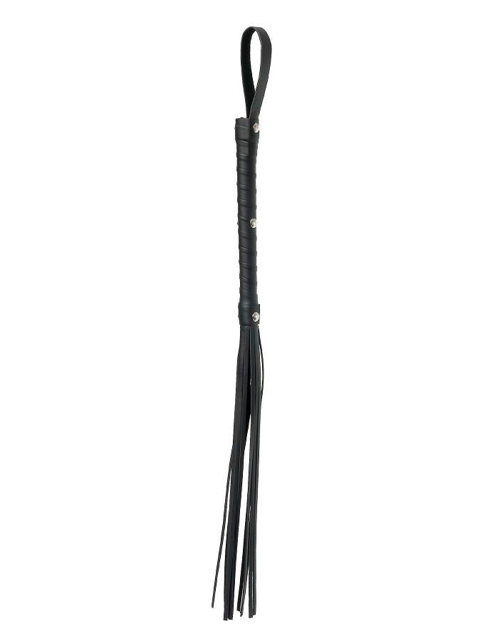 Comprar Fetish Fantasy Látigo Azotador Piel Negro – Diseño Ergonomico Con Mango Trenzado Para Agarre Seguro-Noxtic