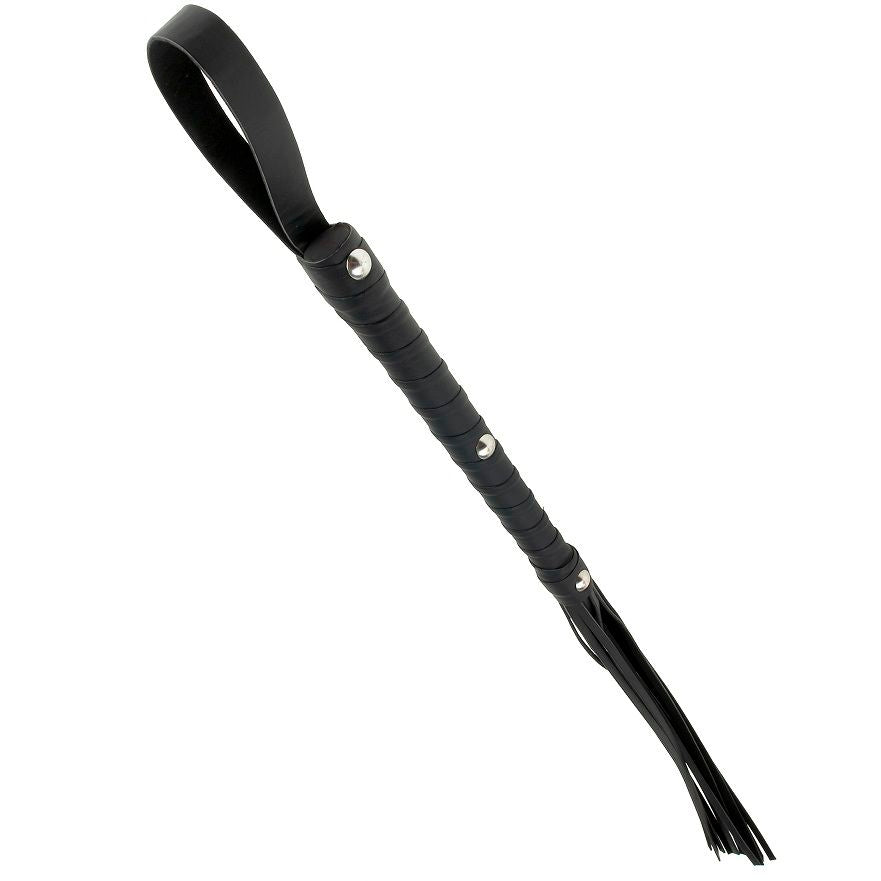 Comprar Fetish Fantasy Látigo Azotador Piel Negro – Diseño Ergonomico Con Mango Trenzado Para Agarre Seguro-Noxtic