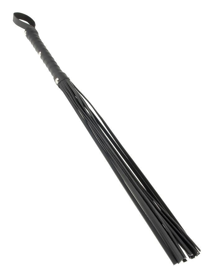 Comprar Fetish Fantasy Látigo Azotador Piel Negro – Diseño Ergonomico Con Mango Trenzado Para Agarre Seguro-Noxtic