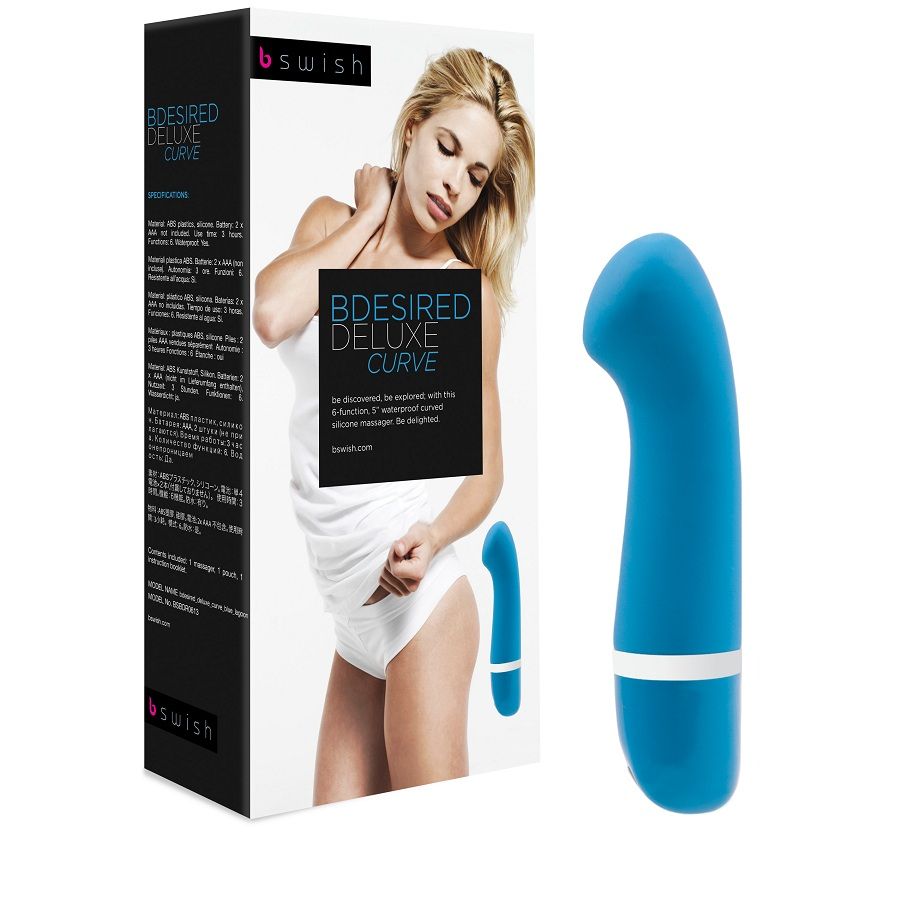 Comprar B SWISH Bdesired Deluxe Curve Azul Lagoon – Juguete Erótico Con Diseño Ergonómico Para Placer Personal-Noxtic