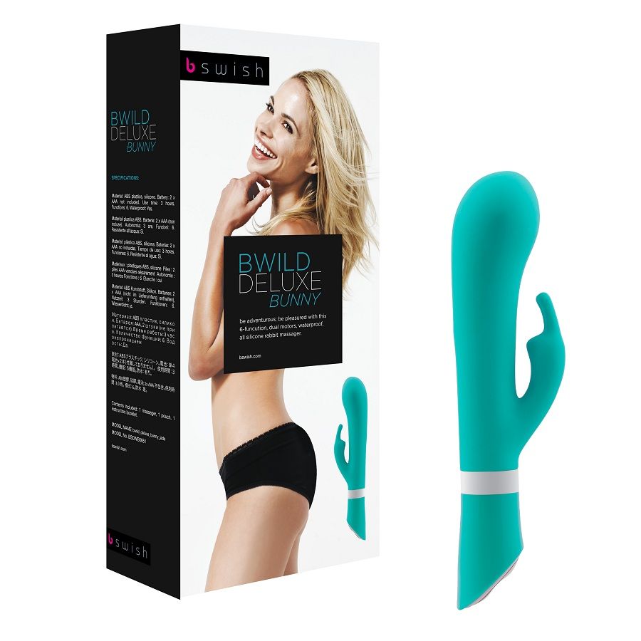 Comprar B SWISH BWILD Deluxe Bunny Rabbit Vibrator Jade – Vibrador Anatómico Con Orejas Suaves Para Estimulación Personalizada-Noxtic