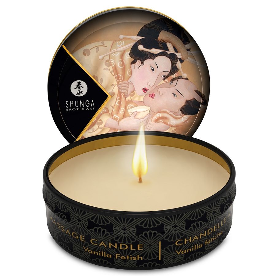 Comprar SHUNGA Mini Caress By Candlelight Vela Masaje Vainilla 30 ML – Vela Aromática Que Ofrece Masajes Sensuales y Cálidos-Noxtic