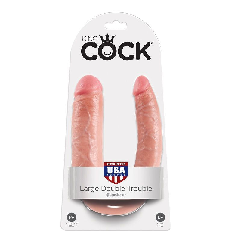 Comprar KING COCK Dildo Doble Con Tacto Realista – Fabricado A Mano Sin Latex Para Experiencia Confortable-Noxtic