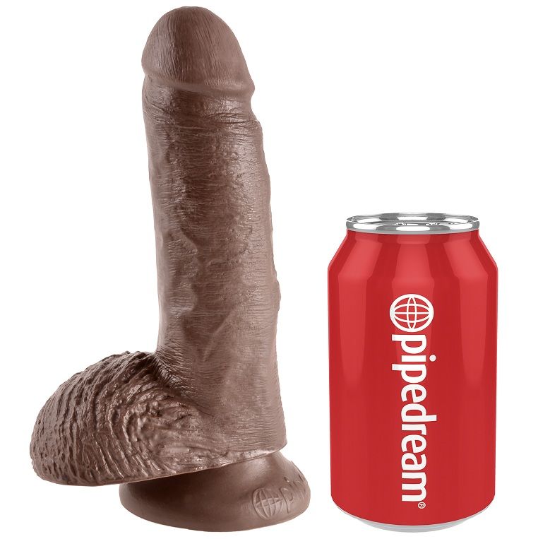 Comprar KING COCK 7 Pene Realista Marrón – Juguete Erótico Con Diseño Realista Para Placer Intenso-Noxtic