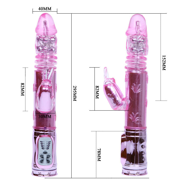 Comprar BAILE Throbbing Bunny Rosa – Vibrador Rotatorio Con Estimulación Clitorial Y Vaginal-Noxtic