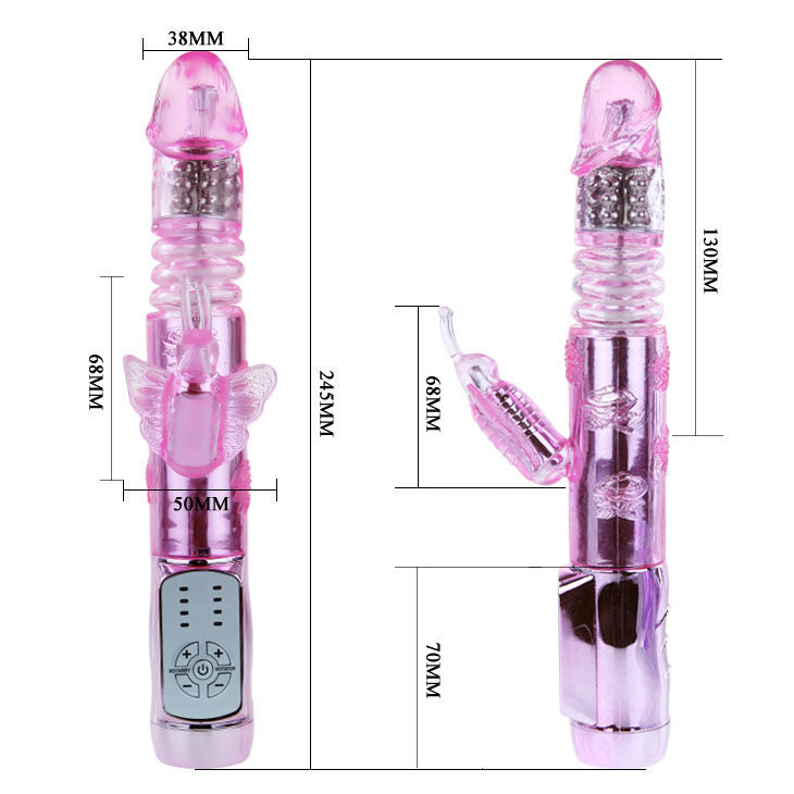 Comprar BAILE Rabbit Throbbing Butterfly – Vibrador Con Doble Rotación y Sistema Automático-Noxtic