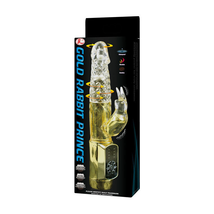 Comprar BAILE Rabbit Gold Prince – Vibrador Con Cuentas Giratorias Para Masaje Inigualable-Noxtic