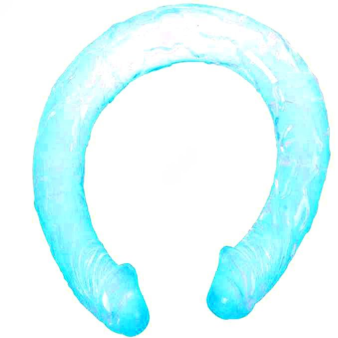 Comprar BAILE Doble Dong Azul 44.5 Cm – Gelatina Flexible Con Tacto Suave Para Uso Versátil-Noxtic