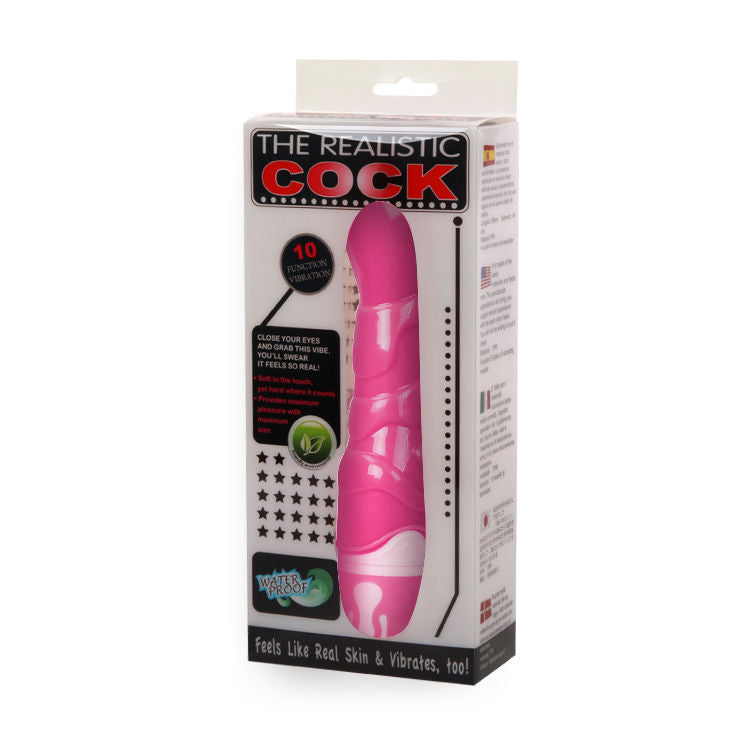Comprar BAILE Vibrador Realista Rosa 21.8 CM – Sumergible Con 10 Funciones De Vibración-Noxtic