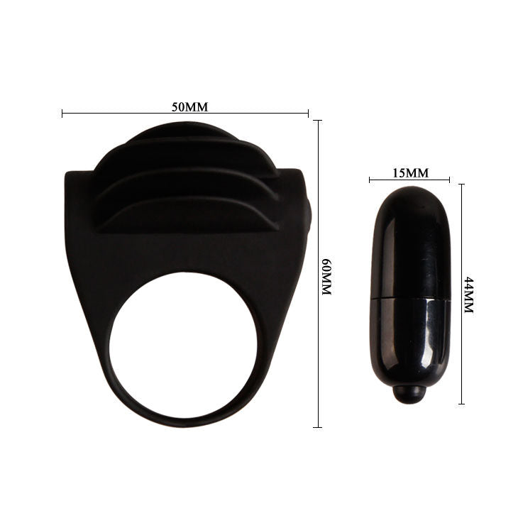Comprar Pretty Love Chester Anillo Vibrador Negro – Silicona Médica Con Bala Vibradora Fácil De Usar-Noxtic