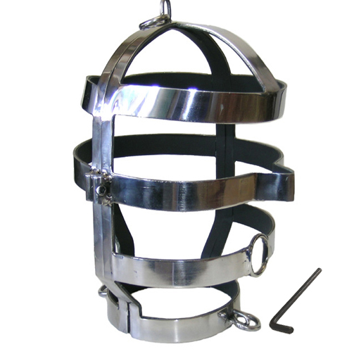 Comprar Metal Hard Máscara Con Collar De Acero – Diseño Elegante Para Prácticas De Dominación Segura-Noxtic