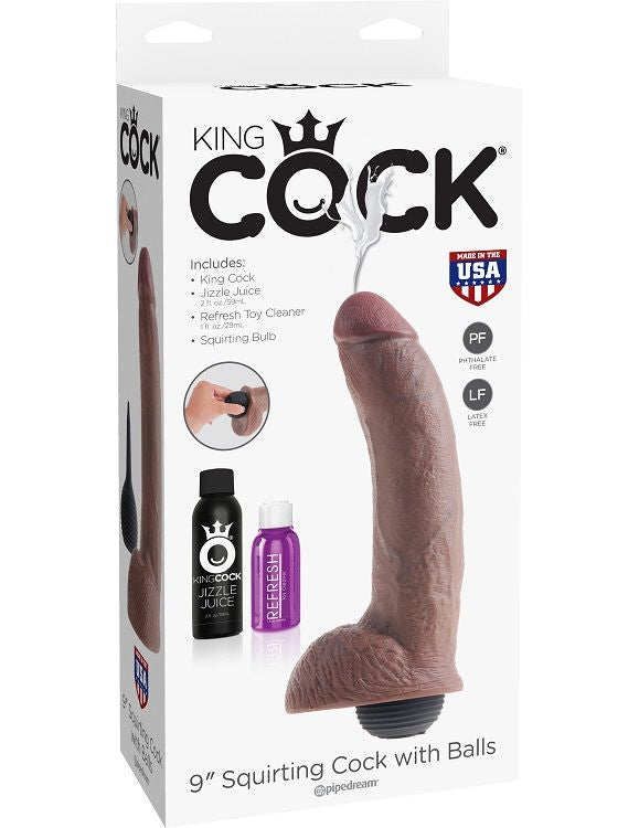 Comprar KING COCK Pene Realístico Marrón 22.86 CM – Diseño Detallado Para Experiencias Realistas-Noxtic