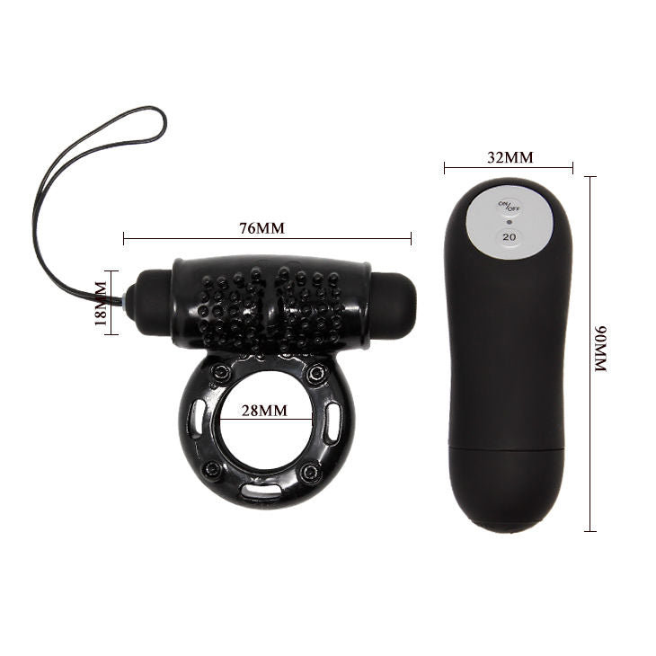 Comprar BAILE Anillo Control Remoto Negro 20V – Estimulador Con Control Remoto Para Placer Compartido-Noxtic