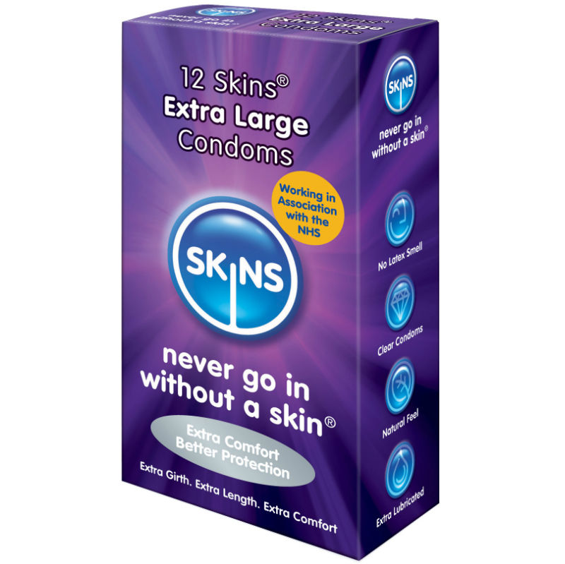 Comprar SKINS Preservativo XXL 12 Uds – Comodidad Superior Con Sensibilidad Aumentada-PRESERVATIVOS-Noxtic