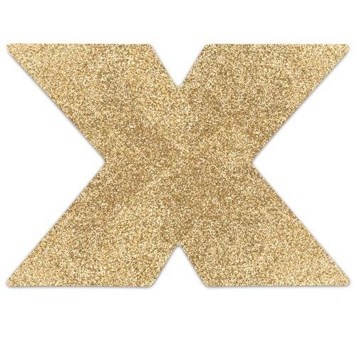 Comprar BIJOUX Indiscrets Pezoneras Flash Cruz Dorado – Decoraciones Corporales Reutilizables Con Brillos Deslumbrantes-Noxtic