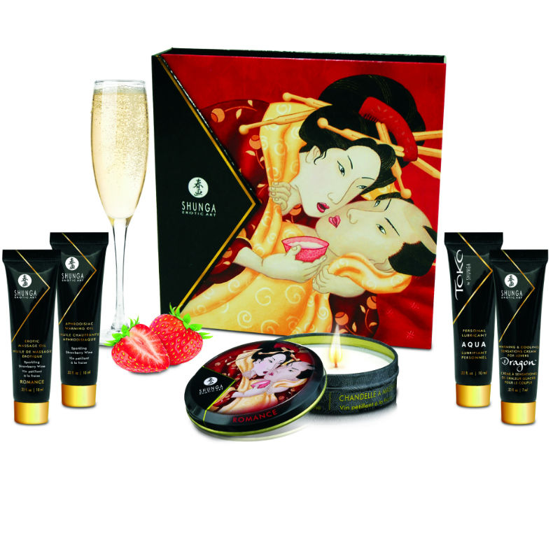 Comprar SHUNGA Kit Secret Geisha Fresas y Cava – Set Completo Para Momentos Especiales-Noxtic