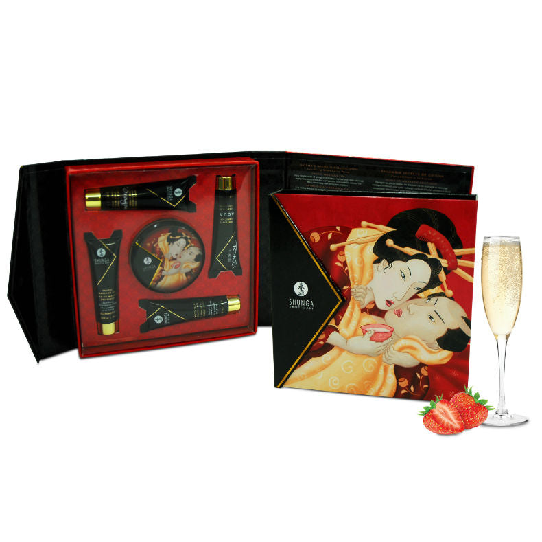 Comprar SHUNGA Kit Secret Geisha Fresas y Cava – Set Completo Para Momentos Especiales-Noxtic