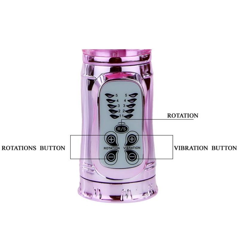BAILE - RECHARGEABLE VIBRATOR WITH ROTATING AND THROBBING BUTTERFLY STIMULATOR