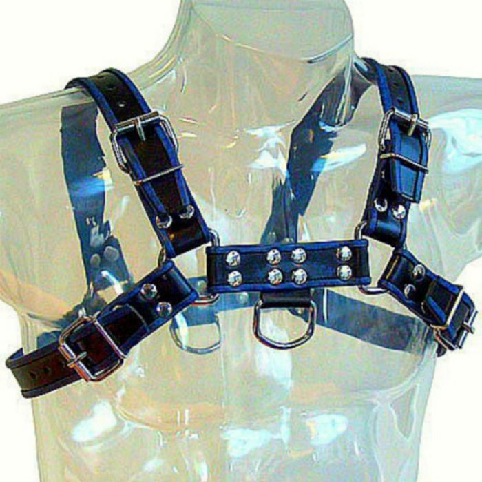 Comprar Leather Body Arnés Cuero Azul Y Negro – Diseño Elegante Para Libertad Sensorial-Noxtic