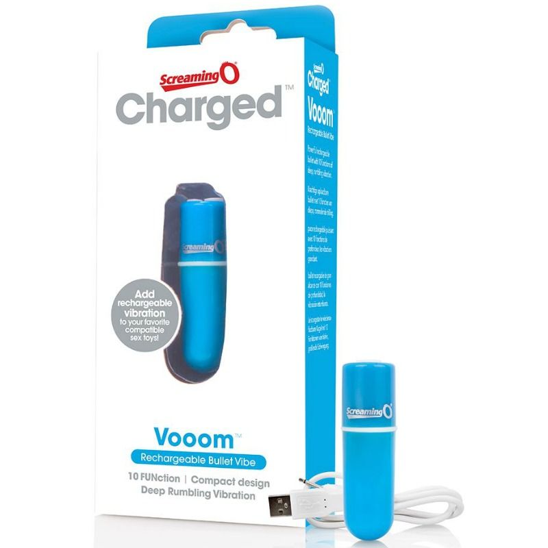 Comprar SCREAMING O Vooom Bala Vibradora Recargable Azul – Potente y Sumergible Con Diez Modos de Vibración-Noxtic