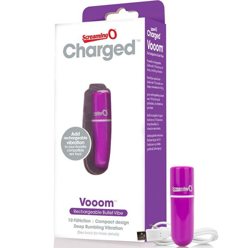 Comprar SCREAMING O Vooom Bala Vibradora Recargable Lila – Potente Con Diez Modos De Vibración 100 Por Ciento Sumergible-Noxtic
