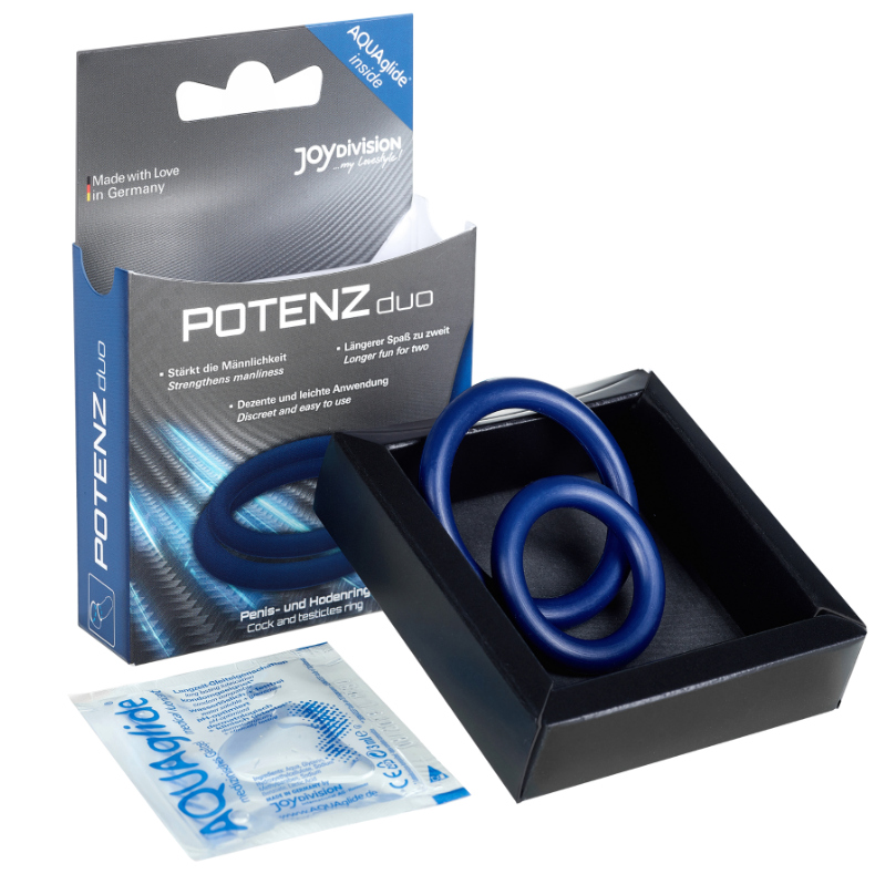 Comprar JOYDIVISION Potenzduo Azul – Anillos De Silicona Médica Para Mayor Firmeza-Noxtic