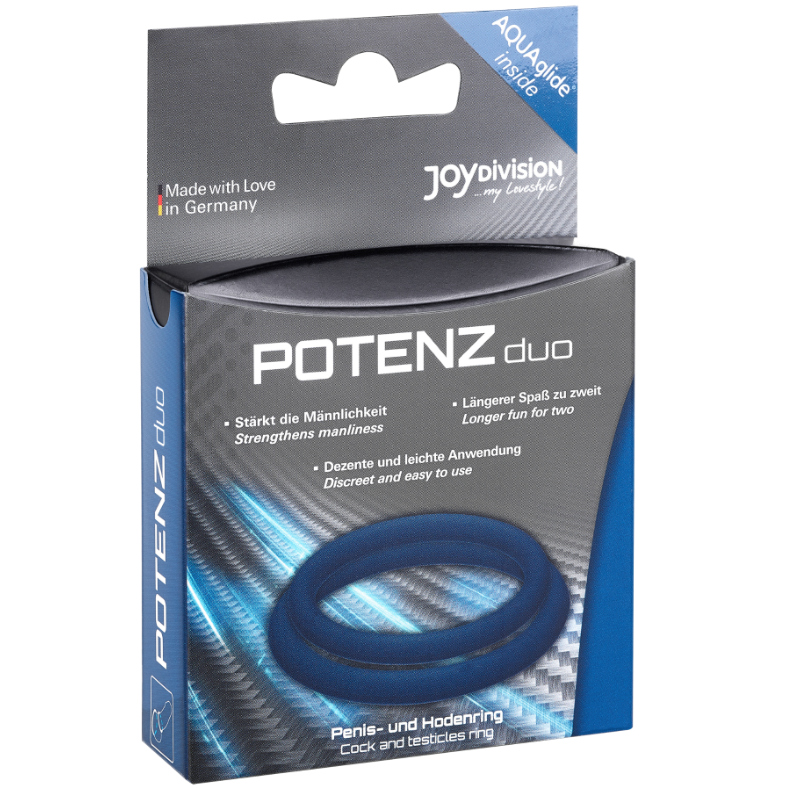 Comprar JOYDIVISION Potenzduo Azul – Anillos De Silicona Médica Para Mayor Firmeza-Noxtic