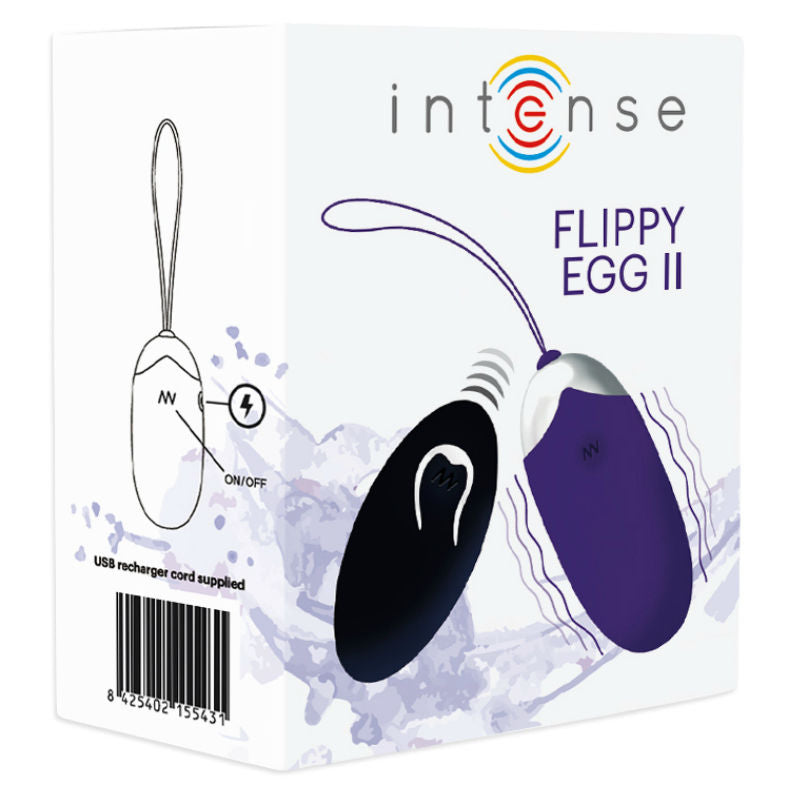 Comprar INTENSE Flippy II Huevo Recargable Lila – Estimulador Silencioso Con 10 Velocidades De Vibración-Noxtic