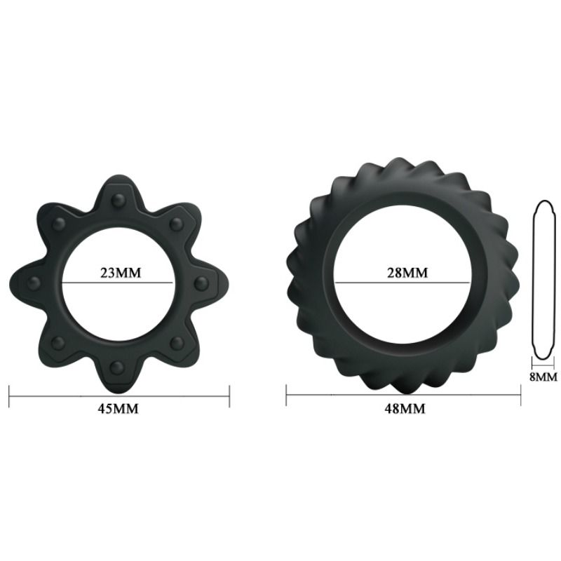 Comprar BAILE Kit 2 Anillos Silicona Flowering – Estimulación Confortable Para Mayor Placer-Noxtic