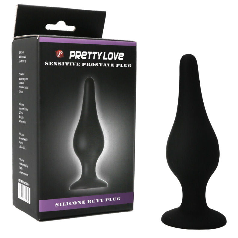 PRETTY LOVE Plug ergonomico in silicone 14 cm – Design sommergibile con base a ventosa per una stimolazione sicura