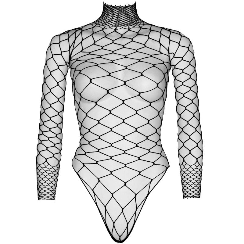 Comprar Leg Avenue Teddy Cuerpo De Red Manga Larga Negro S/M – Lencería Elegante Para Confort Y Coquetería-Noxtic