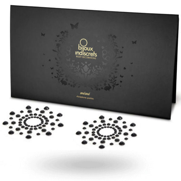 Comprar BIJOUX Indiscrets Mimi Negro – Cubre Pezones Brillantes Para Un Toque Sensual-Noxtic