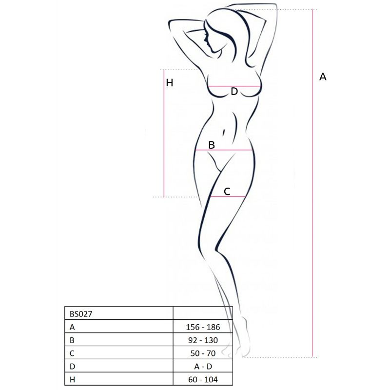 PASSION Woman BS027 Bodystocking Blanco – Diseño Sexy y Ajuste Perfecto Para Comodidad Diaria