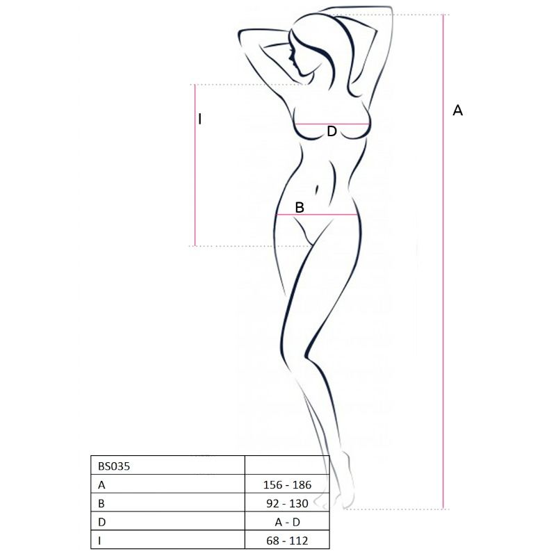 Comprar PASSION Woman BS035 Bodystocking Blanco – Diseño Sexy Con Abertura Para Una Comodidad Elegante-Noxtic